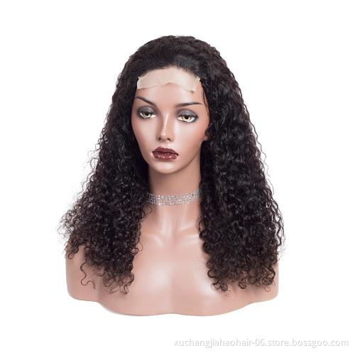 high quality 8A 10A wholesale 4*4 closure swiss lace 13x4 lace frontal jerry curly lace front cheap human hair wigs glueles